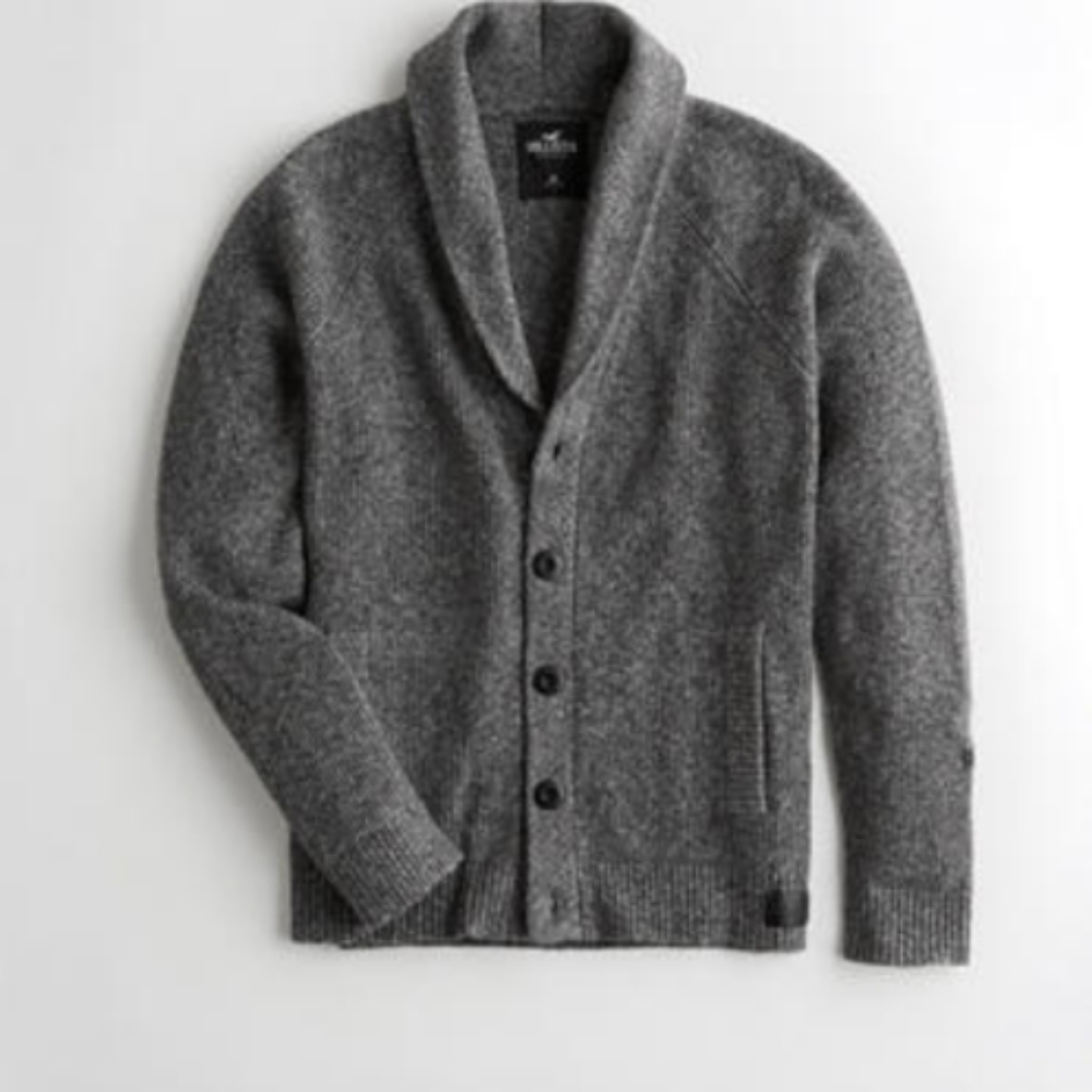 HOLLISTER SHAWL CARDIGAN MENS SWEATER